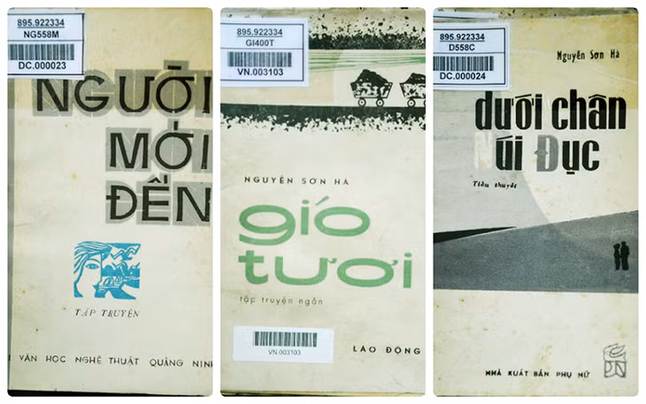 Một số tác phẩm viết về thợ mỏ của Nguyễn Sơn Hà.