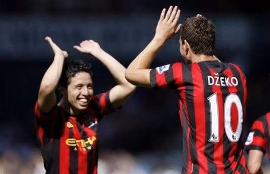 Dzeko và Nasri tỏ ra hết sức ăn ý (Nguồn: AP)