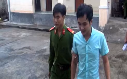 Đối tượng Đào Cẩm Thịnh tại cơ quan công an
