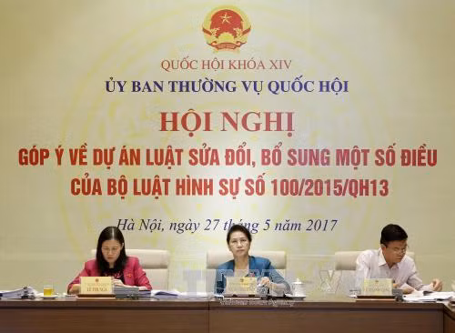 Chủ tịch Quốc hội Nguyễn Thị Kim Ngân chủ trì hội nghị. Ảnh: Văn Điệp/TTXVN