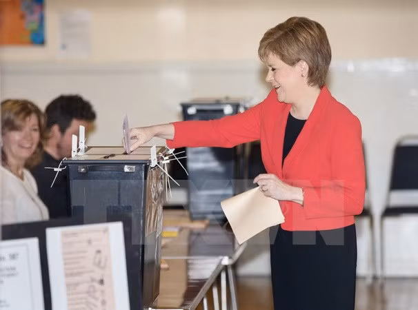 Lãnh đạo Đảng Dân tộc Scotland (SNP) Nicola Sturgeon. (Nguồn: EPA/TTXVN)