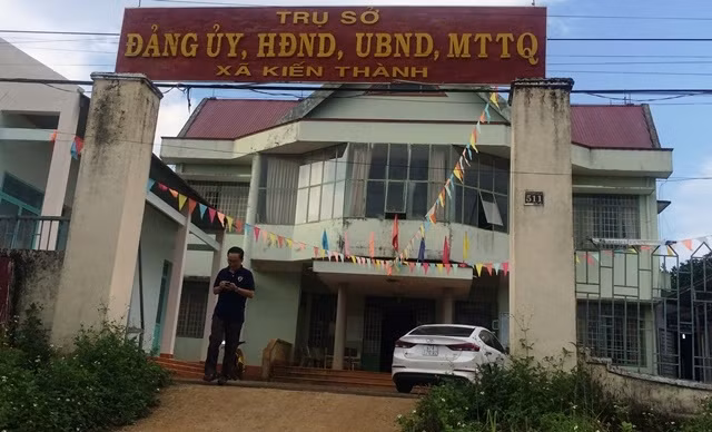 Trụ sở xã Kiến Thành, huyện Đác R’lấp, tỉnh Đác Nông, nơi Mai Xuân Sáng làm việc.