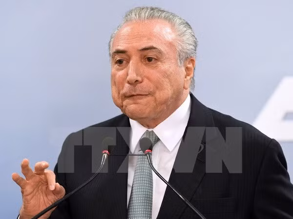 Tổng thống Brazil Michel Temer. (Ảnh: AFP/TTXVN)