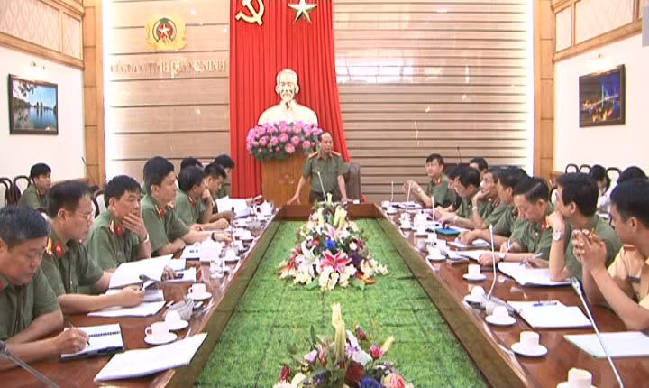 Quảng cảnh buổi làm việc xây dựng phương án đảm bảo ANTT cho APEC 2017