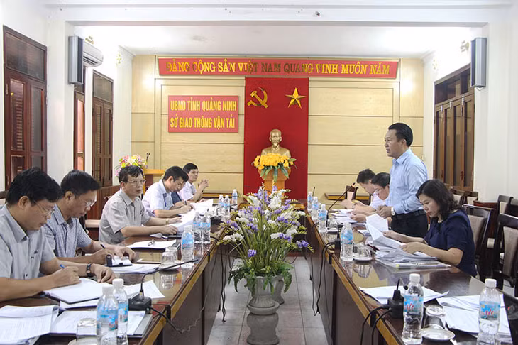 Quang cảnh buổi làm việc tại Sở GTVT