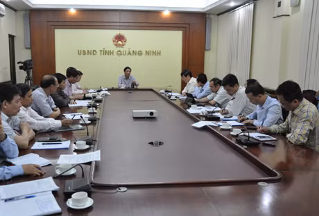 đồng chí Nguyễn Văn Đọc, Chủ tịch UBND tỉnh chủ trì buổi làm việc