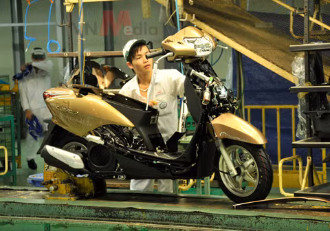 Sản xuất, lắp ráp xe ga tại nhà máy của Honda Việt Nam