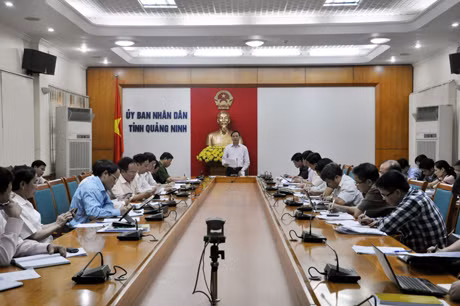 Đồng chí Đặng Huy Hậu, Phó Chủ tịch UBND tỉnh phát biểu kết luận hội nghị.