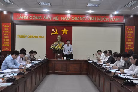 Đồng chí Nguyễn Văn Đọc, Phó Bí thư tỉnh uỷ, Chủ tịch UBND tỉnh kết luận buổi làm việc