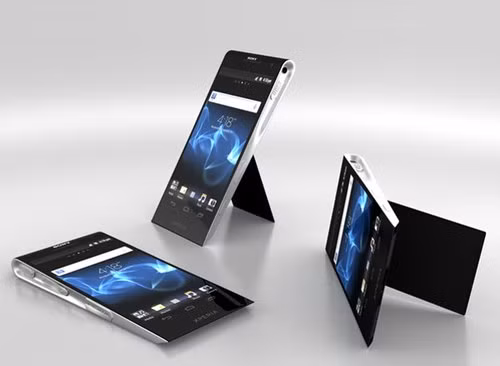 Một thiết kế smartphone của Sony do người hâm mộ dựng nên. Ảnh: Naver.