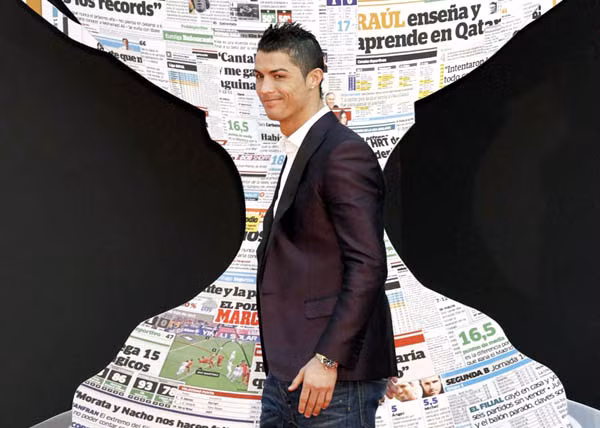 Ronaldo trong lễ trao giải của Marca
