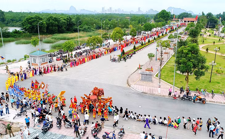 Hiện TX Quảng Yên dành quỹ đất lớn để khoanh vùng, bảo vệ cụm di tích Chiến thắng Bạch Đằng, đặc biệt là khu vực trung tâm di tích. Ảnh Ngô Đình Dũng (phòng VHTT TX Quảng Yên)