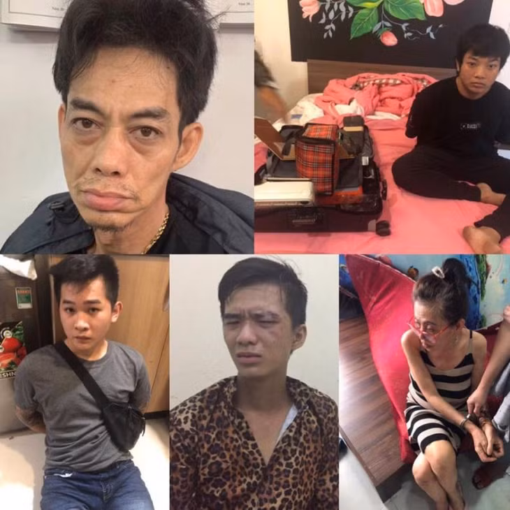  Nhóm đối tượng bị bắt giữ.
