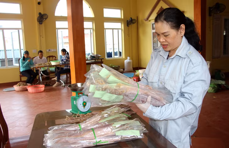Chị Phạm Thị Măng - Chủ cơ sở sản xuất OCOP Thanh Măng muốn thành lập doanh nghiệp nhưng không có địa điểm xây dựng cơ sở chế biến thủy sản.