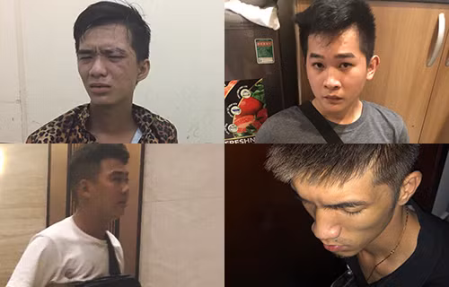 Những thành viên trong đường dây ma tuý vừa bị bắt. Ảnh: Công an cung cấp.