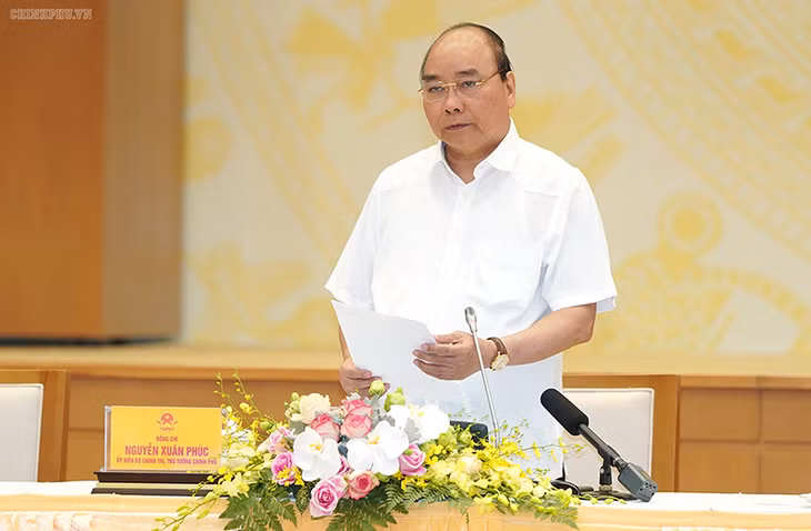 Thủ tướng Nguyễn Xuân Phúc phát biểu tại Hội nghị - Ảnh: VGP/Quang Hiếu