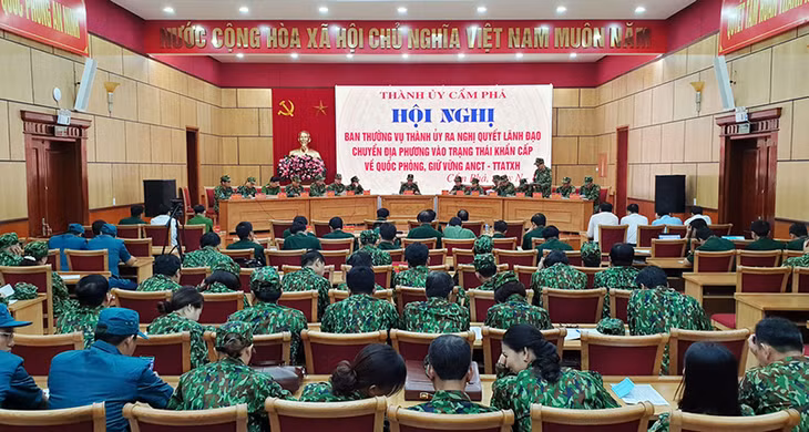 Quang cảnh lễ khai mạc diễn tập.