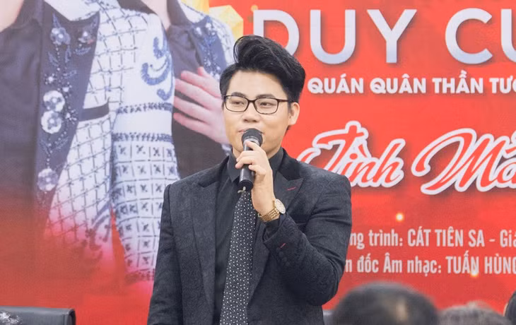 Duy Cường trong buổi họp báo giới thiệu liveshow "Tình mẫu tử 2"
