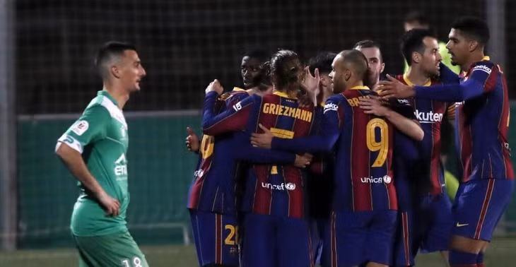 Barca cần 120 phút để thắng đội hạng Ba.