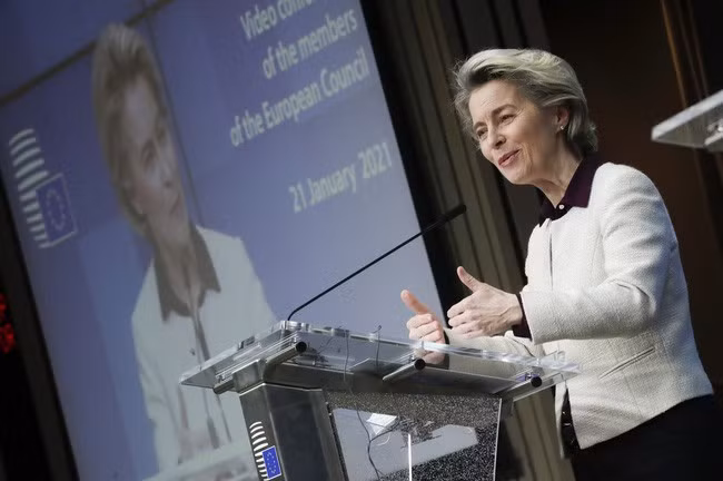 Chủ tịch Ủy ban châu Âu (EC) Ursula von der Leyen. (Ảnh: AP)