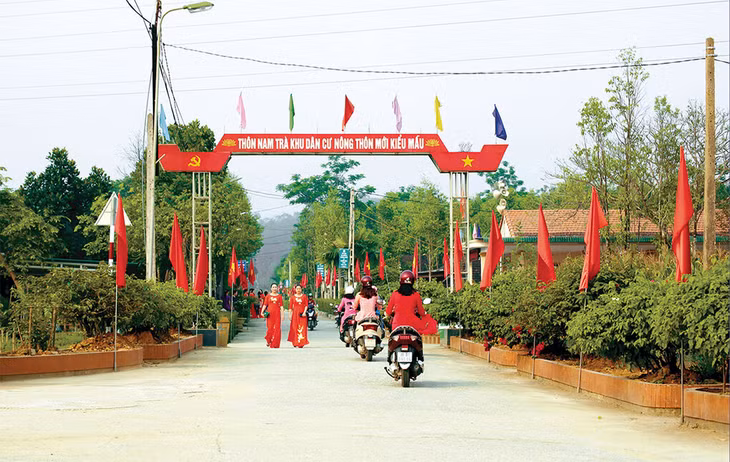 Khu dân cư kiểu mẫu ở thôn Nam Trà, xã Hương Trà, huyện Hương Khê. Ảnh: Phan Sâm 