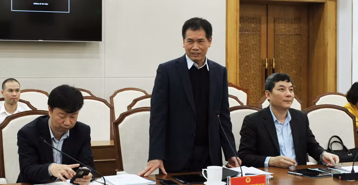 Lãnh đạo Tổng Cục Thể dục Thể thao phát biểu tại buổi làm việc.