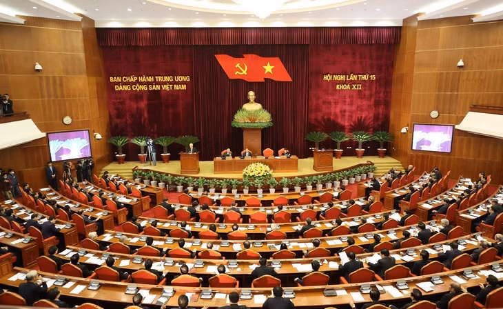 Quang cảnh Hội nghị lần thứ 15 Khóa XII. Ảnh: TTXVN.