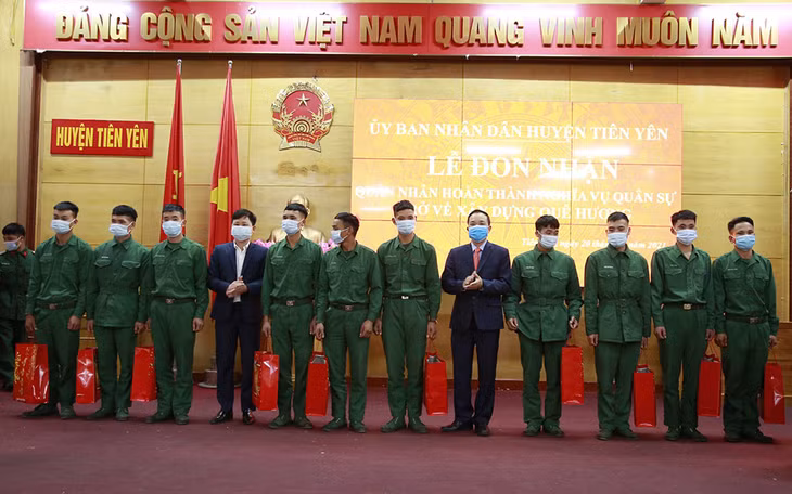Huyện Tiên Yên đón 110 quân nhân hoàn thành nghĩa vụ quân sự trong đợt này