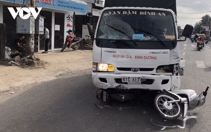 Hiện trường vụ tai nạn giao thông.