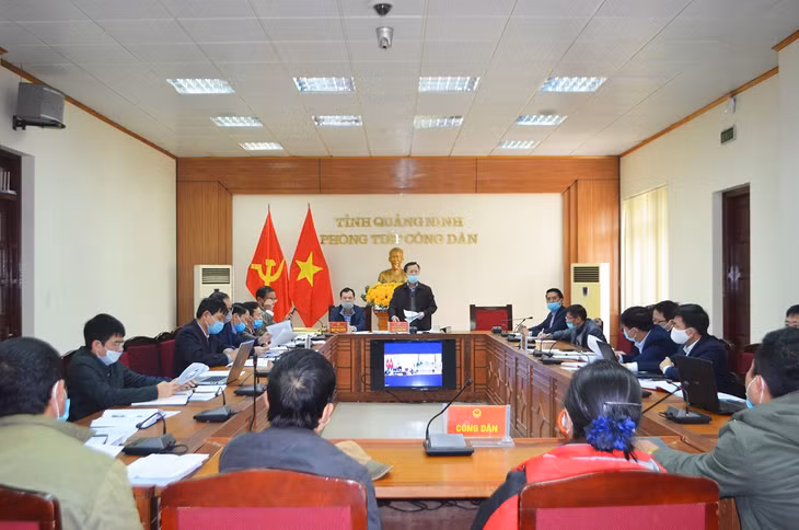 Quang cảnh buổi tiếp công dân.