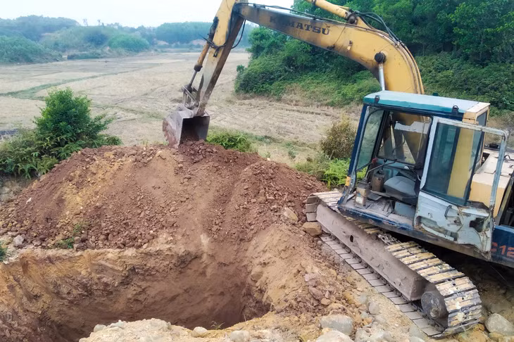 Lực lượng chức năng tiêu hủy đàn gia cầm tại thôn 1, xã Quảng Phong, huyện Đầm Hà.