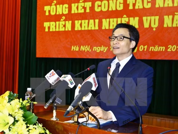 Phó Thủ tướng Chính phủ Vũ Đức Đam phát biểu. (Ảnh: Minh Quyết/TTXVN)