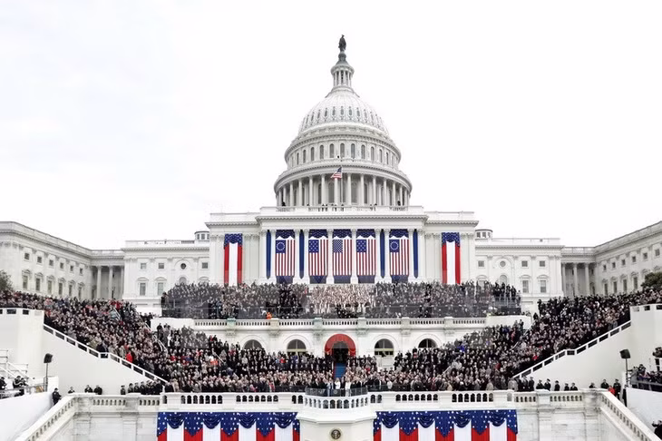 Toàn cảnh lễ tuyên thệ nhậm chức của Tổng thống đắc cử Donald Trump tại Washington, DC, ngày 20/1. (Nguồn: AFP/TTXVN)