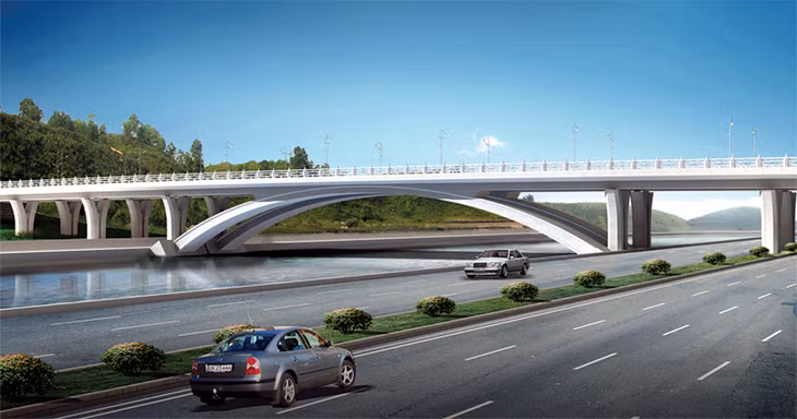 Phối cảnh cầu Bắc Luân II.