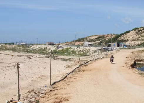 Khu vực được quy hoạch xây dựng nhà máy điện hạt nhân Ninh Thuận ở Vĩnh Tường. Ảnh: Sơn Ninh