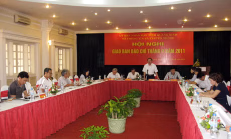 Đồng chí Hồ Chí Đức, Phó Giám đốc Sở Thông tin và Truyền thông kết luận tại hội nghị.