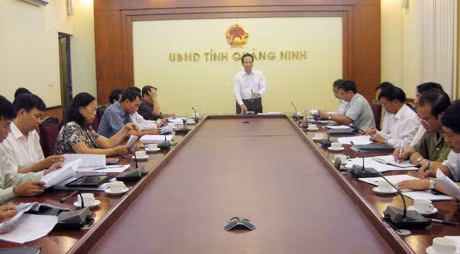 Đồng chí Nguyễn Văn Thành, Phó Chủ tịch UBND tỉnh kết luận cuộc họp.