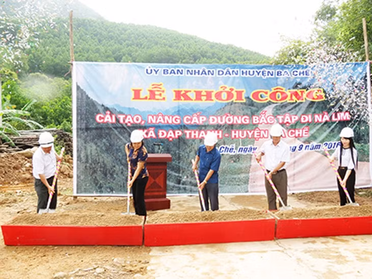 Khởi công tuyến đường Bắc Tập - Nà Lim.
