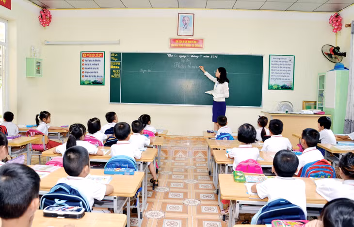 Tiết học tiếng Việt của cô và trò lớp 2B2 Trường Tiểu học Hải Yên (Móng Cái). 