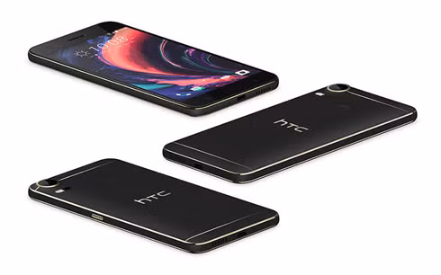 HTC Desire 10 Pro và Desire 10 Lifestyle có kiểu thiết kế lạ với viền kim loại vàng chạy dọc thân máy