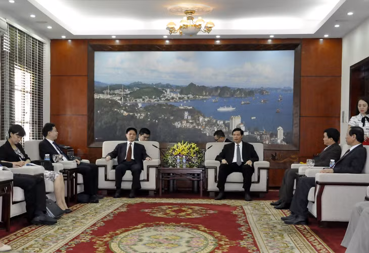 Quang cảnh buổi tiếp xã giao