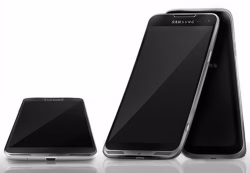 Một thiết kế tưởng tượng về điện thoại Samsung vỏ kim loại.
