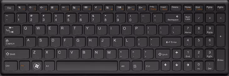Bàn phím full-size với phím điều hướng to của Lenovo G510