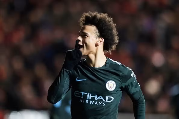  Leroy Sane mở tỉ số trận đấu.