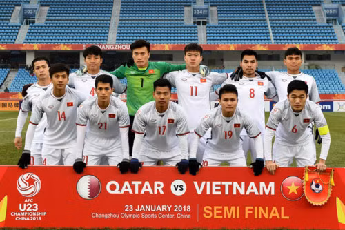 Đội tuyển Bóng đá U23 Việt Nam. Ảnh: Sina
