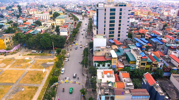 Một góc đô thị Cẩm Phả nhìn từ trên cao (Ảnh: Nguyễn Thuận-CTV)