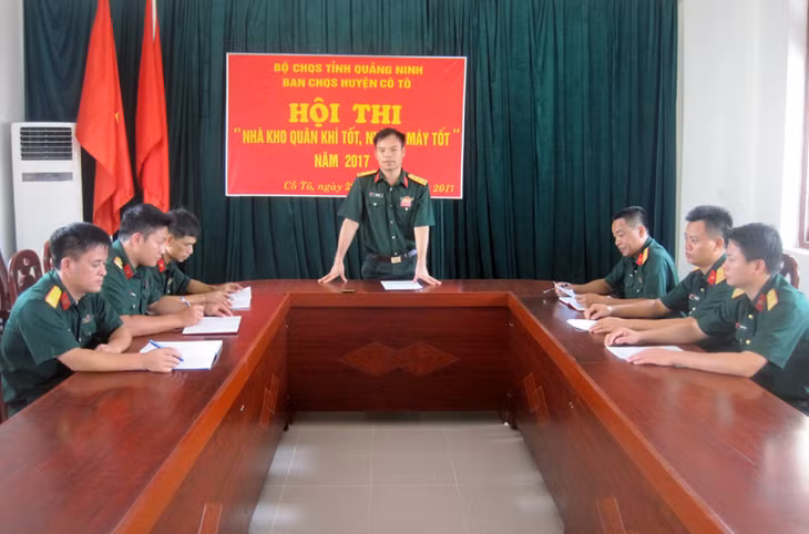 Ban CHQS huyện Cô Tô quán triệt, triển khai nhiệm vụ công tác quân sự - quốc phòng địa phương quý IV. Năm 2017