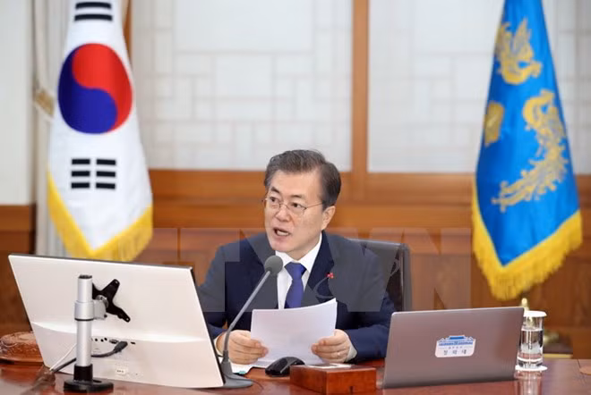 Tổng thống Hàn Quốc Moon Jae-in. (Nguồn: Yonhap/TTXVN)