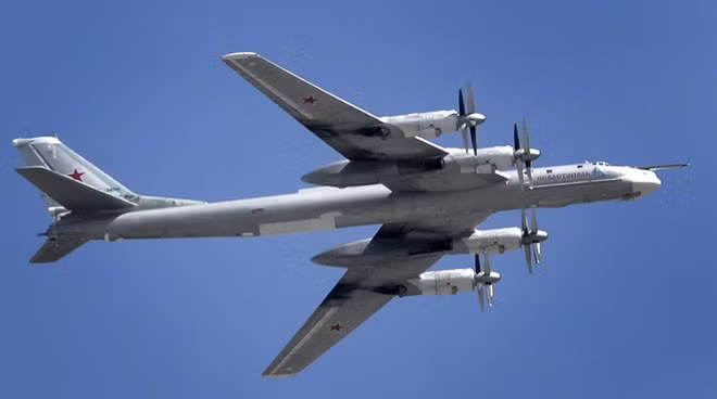 Máy bay ném bom chiến lược Tu-95 của Nga. (Nguồn: AFP/TTXVN)