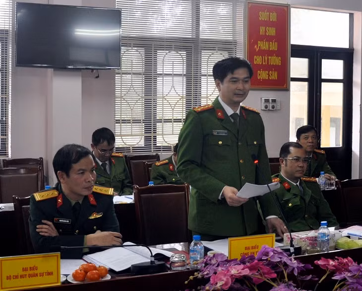 Công an tỉnh phát biểu tham luận tại hội nghị